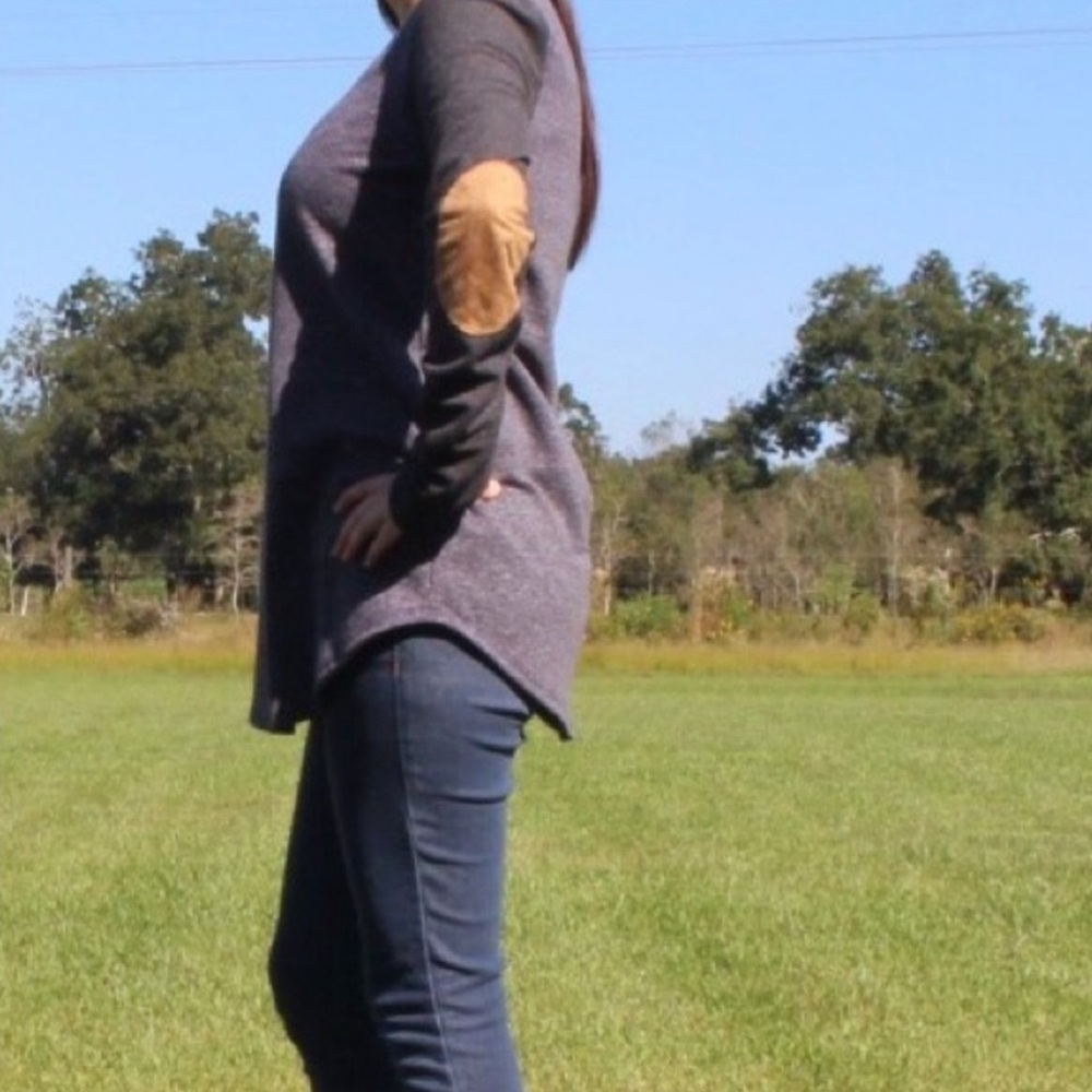 Elbow Patch Top - Picture 2 of 3